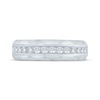 Thumbnail Image 3 of Now + Forever Men's Round-Cut Diamond Patterned Wedding Band 1/2 ct tw 10K White Gold