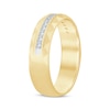 Thumbnail Image 2 of Now + Forever Men's Round-Cut Diamond Patterned Wedding Band 1/4 ct tw 10K Yellow Gold