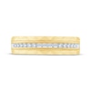 Thumbnail Image 3 of Now + Forever Men's Round-Cut Diamond Patterned Wedding Band 1/4 ct tw 10K Yellow Gold