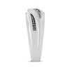 Thumbnail Image 2 of Now + Forever Men's Brown & Black Diamond Brushed Wedding Band 1/6 ct tw 10K White Gold 9mm