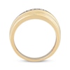 Thumbnail Image 2 of Men's Champagne & Black Diamond Wedding Band 1/6 ct tw 10K Yellow Gold