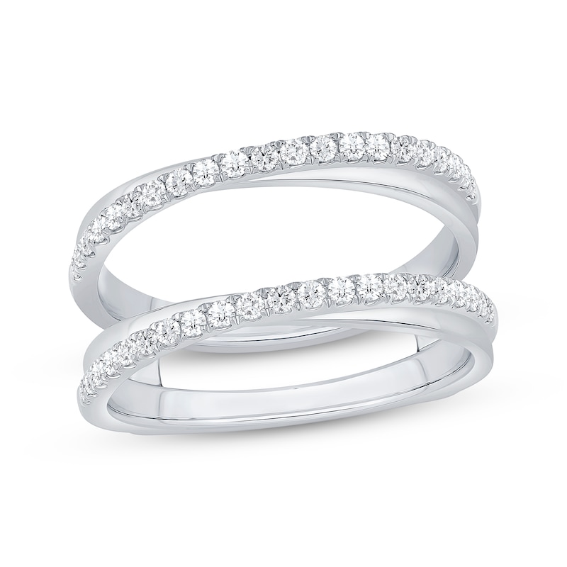 Main Image 1 of Now + Forever Diamond Crossover Enhancer Ring 3/8 ct tw 14K White Gold