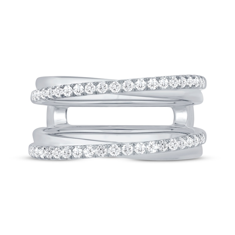Main Image 3 of Now + Forever Diamond Crossover Enhancer Ring 3/8 ct tw 14K White Gold
