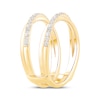 Thumbnail Image 2 of Now + Forever Diamond Crossover Enhancer Ring 3/8 ct tw 14K Yellow Gold