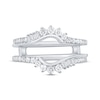 Thumbnail Image 3 of Now + Forever Baguette & Round-Cut Diamond Asymmetric Curve Enhancer Ring 1/2 ct tw 14K White Gold