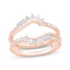 Thumbnail Image 1 of Now + Forever Baguette & Round-Cut Diamond Asymmetric Curve Enhancer Ring 1/2 ct tw 14K Rose Gold