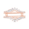 Thumbnail Image 3 of Now + Forever Baguette & Round-Cut Diamond Asymmetric Curve Enhancer Ring 1/2 ct tw 14K Rose Gold