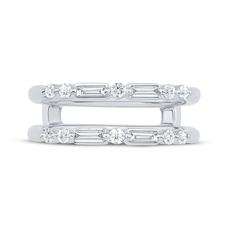 Main Image 3 of Now + Forever Baguette & Round-Cut Diamond Enhancer Ring 1/2 ct tw 14K White Gold