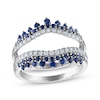 Thumbnail Image 1 of Now + Forever Diamond & Blue Sapphire Tiara Enhancer Ring 1/3 ct tw 14K White Gold