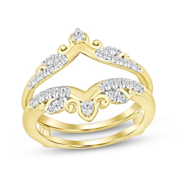 Now + Forever Diamond Contoured Enhancer Ring 1/3 ct tw 14K Yellow Gold