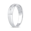 Thumbnail Image 2 of Now + Forever Men's Baguette & Round-Cut Diamond Wedding Band 1/4 ct tw 10K White Gold 5.8mm