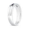 Thumbnail Image 2 of Now + Forever Men's Black Diamond Brushed Wedding Band 1/4 ct tw 10K White Gold