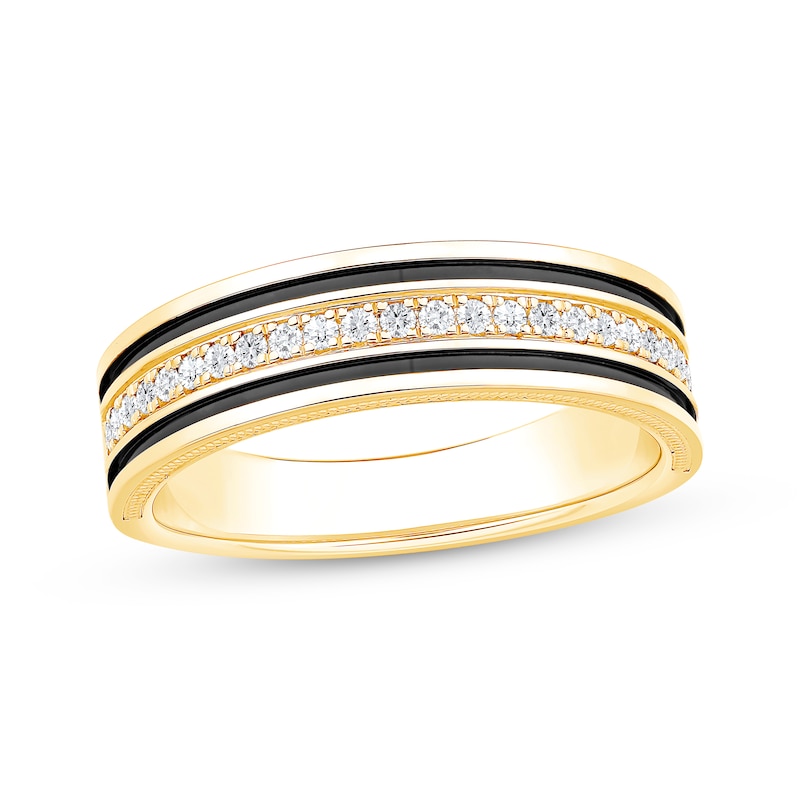 Main Image 1 of Now + Forever Men's Diamond Wedding Band 1/4 ct tw 10K Yellow Gold