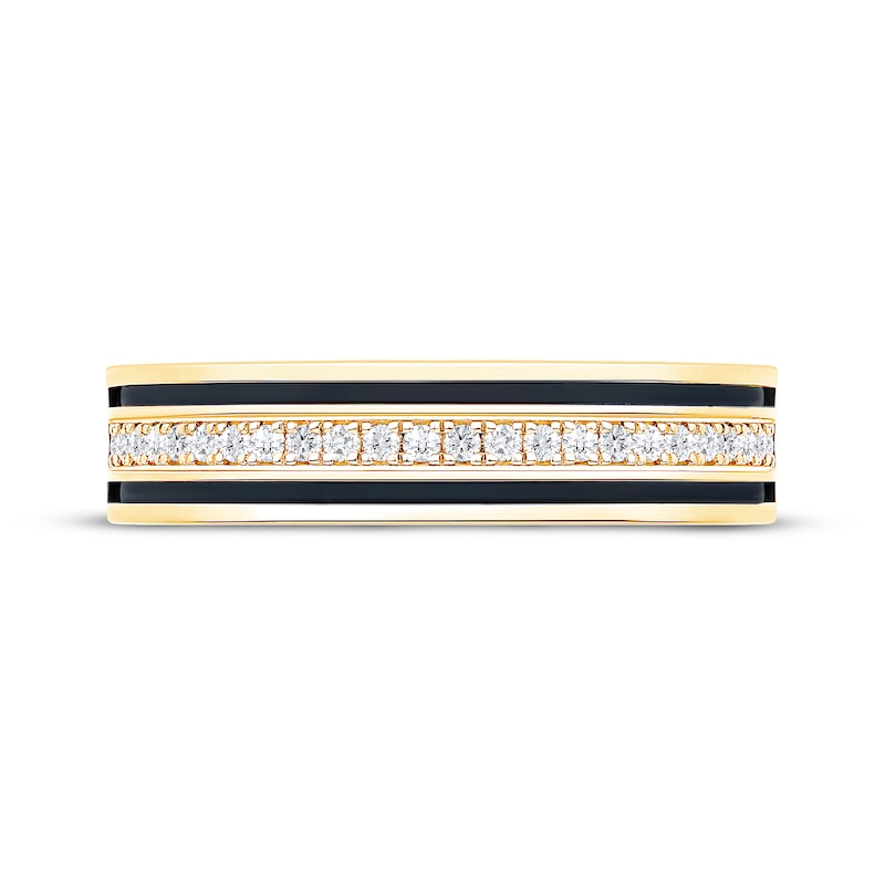 Men's Diamond Wedding Band 1/4 ct tw 10K Yellow Gold