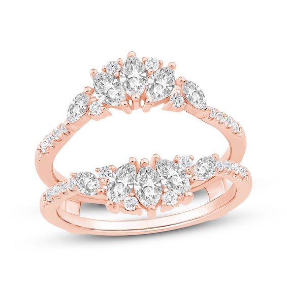 Now + Forever Marquise & Round-Cut Diamond Enhancer Ring 7/8 ct tw 14K Rose Gold