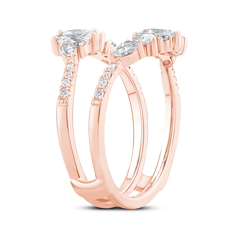 Main Image 2 of Now + Forever Marquise & Round-Cut Diamond Enhancer Ring 7/8 ct tw 14K Rose Gold