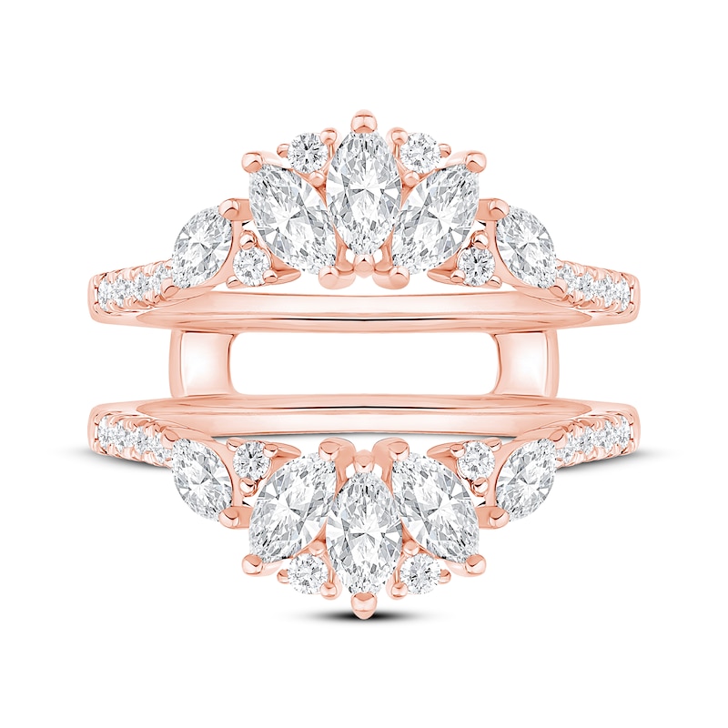 Main Image 3 of Now + Forever Marquise & Round-Cut Diamond Enhancer Ring 7/8 ct tw 14K Rose Gold