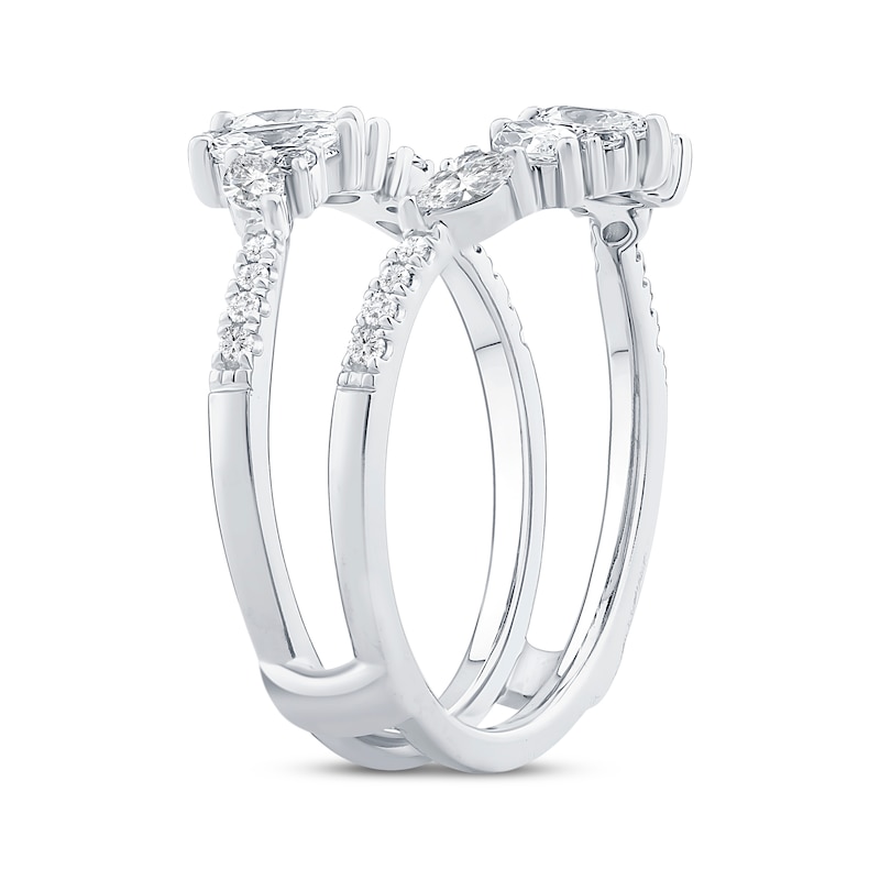 Main Image 2 of Now + Forever Marquise & Round-Cut Diamond Enhancer Ring 7/8 ct tw 14K White Gold