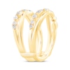 Thumbnail Image 2 of Now + Forever Diamond Crossover Enhancer Ring 1/2 ct tw 14K Yellow Gold