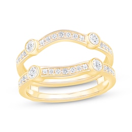 Now + Forever Diamond Bezel Enhancer Ring 1/2 ct tw 14K Yellow Gold