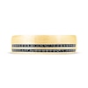 Thumbnail Image 3 of Now + Forever Men's Black Diamond Two-Row Wedding Band 1/3 ct tw 10K Yellow Gold