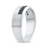 Thumbnail Image 2 of Now + Forever Men's Black Diamond Asymmetric Row Wedding Band 1/3 ct tw 10K White Gold