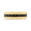 Thumbnail Image 3 of Now + Forever Men's Black Diamond Milgrain & Diamond-Cut Wedding Band 1 ct tw 10K Yellow Gold
