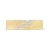 Thumbnail Image 3 of Now + Forever Men's Diamond Diagonal Double-Row Wedding Band 1/10 ct tw 10K Yellow Gold