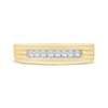 Thumbnail Image 3 of Now + Forever Men's Diamond Grooved Wedding Band 1/4 ct tw 10K Yellow Gold