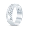 Thumbnail Image 2 of Now + Forever Men's Diamond Pyramid Edge Wedding Band 1 ct tw 10K White Gold
