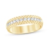 Thumbnail Image 1 of Now + Forever Men's Diamond Pyramid Edge Wedding Band 1/2 ct tw 10K Yellow Gold