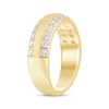 Thumbnail Image 2 of Now + Forever Men's Diamond Two-Row Beveled Wedding Band 1 ct tw 10K Yellow Gold