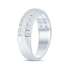 Thumbnail Image 2 of Now + Forever Men's Diamond Two-Row Beveled Wedding Band 1 ct tw 10K White Gold