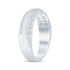 Thumbnail Image 2 of Now + Forever Men's Diamond Two-Row Beveled Wedding Band 1/2 ct tw 10K White Gold