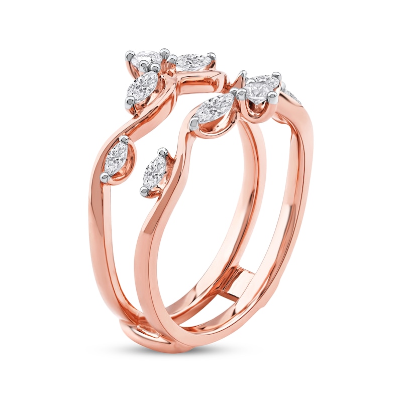 Main Image 2 of Now + Forever Marquise & Round-Cut Diamond Enhancer Ring 1/2 ct tw 14K Rose Gold