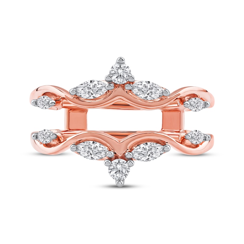 Main Image 3 of Now + Forever Marquise & Round-Cut Diamond Enhancer Ring 1/2 ct tw 14K Rose Gold