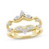 Thumbnail Image 1 of Now + Forever Marquise & Round-Cut Diamond Enhancer Ring 1/2 ct tw 14K Yellow Gold