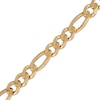 Thumbnail Image 2 of Diamond-Cut Figaro Chain Bracelet 7.8mm Solid 10K Yellow Gold 8.5&quot;