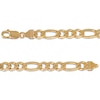 Thumbnail Image 3 of Diamond-Cut Figaro Chain Bracelet 7.8mm Solid 10K Yellow Gold 8.5&quot;