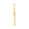 Thumbnail Image 3 of Men's Brown & White Diamond Cross Necklace 1/2 ct tw 10K Yellow Gold 22&quot;