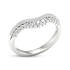 Thumbnail Image 2 of Now + Forever Baguette & Round-Cut Diamond Contour Anniversary Ring 1/3 ct tw 14K White Gold
