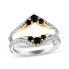 Thumbnail Image 1 of Now + Forever Black & White Diamond Enhancer Ring 3/4 ct tw 14K Two-Gone Gold