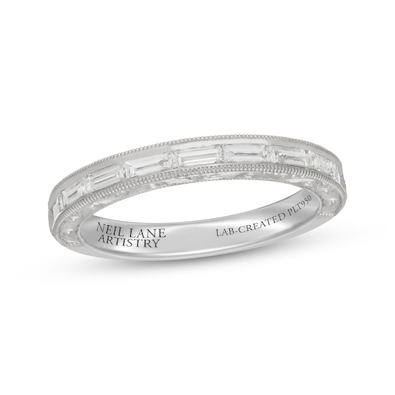 Neil Lane Artistry Heritage Baguette-Cut Lab-Grown Diamond Wedding Band 1/ ct tw Platinum