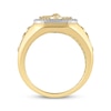 Thumbnail Image 2 of Men's White & Black Diamond Faith Signet Ring 1/2 ct tw 10K Yellow Gold