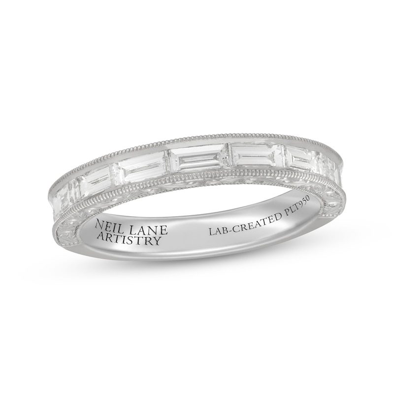 Main Image 1 of Neil Lane Artistry Heritage Baguette-Cut Lab-Grown Diamond Wedding Band 1 ct tw Platinum