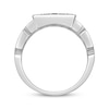 Thumbnail Image 3 of Men's Black Spinel Multi-Stone Ring Sterling Silver