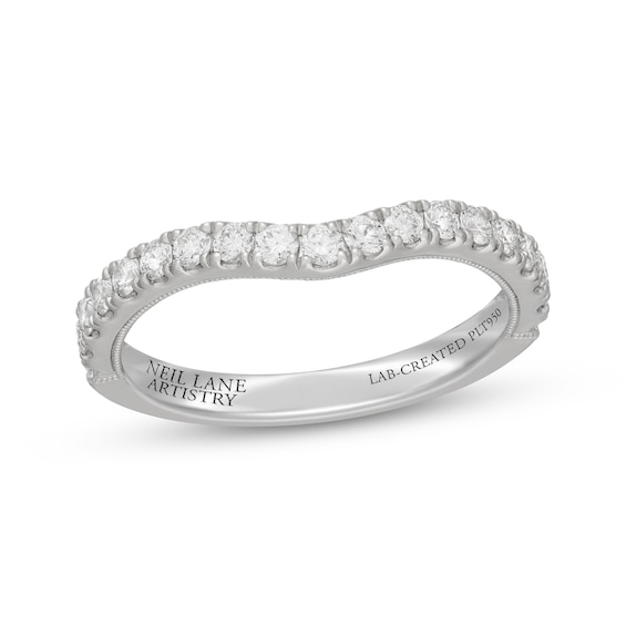 Neil Lane Artistry Heritage Lab-Grown Diamond Contour Wedding Band 1/2 ct tw Platinum