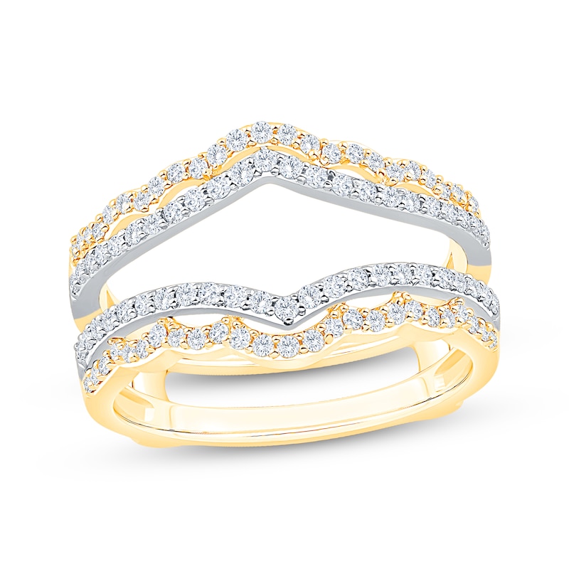 Main Image 1 of Now + Forever Diamond Scallop Enhancer Ring 1/2 ct tw 14K Two-Tone Gold