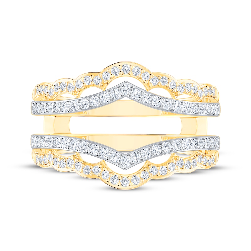 Main Image 3 of Now + Forever Diamond Scallop Enhancer Ring 1/2 ct tw 14K Two-Tone Gold