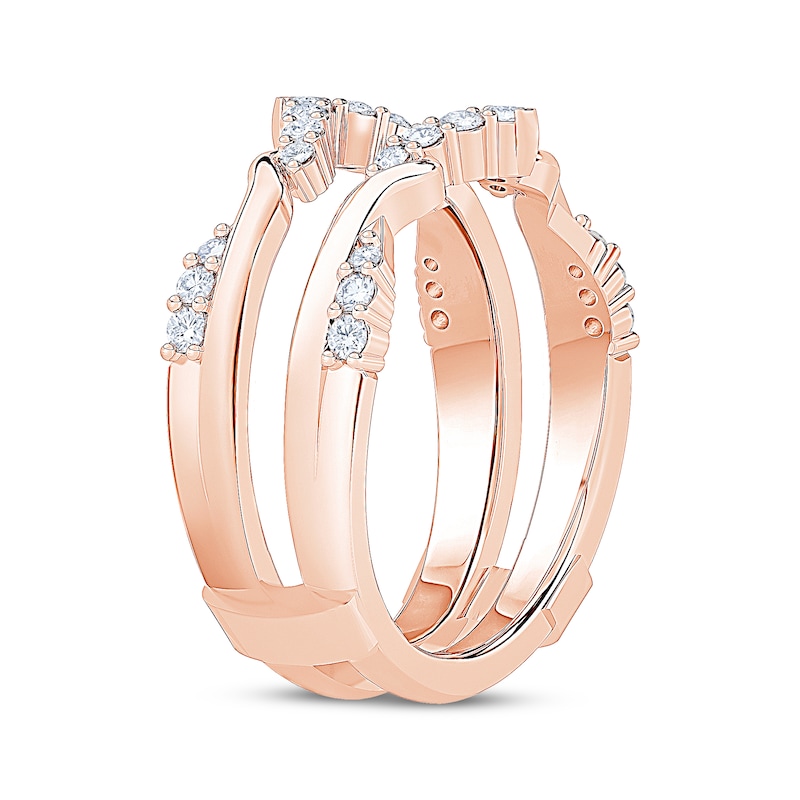 Main Image 2 of Now + Forever Diamond Chevron Enhancer Ring 1/3 ct tw 14K Rose Gold